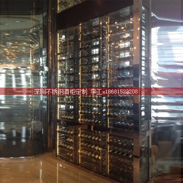 酒店大堂超高型定制不锈钢酒柜