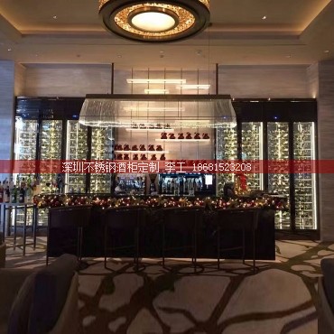 星级酒店定制不锈钢酒柜