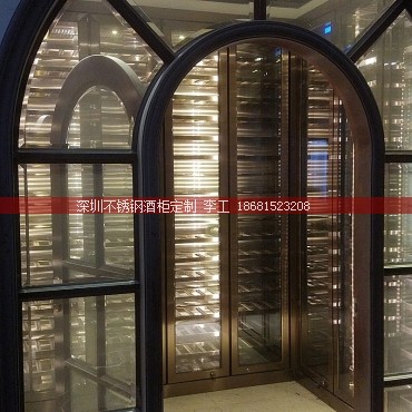定制别墅多开门不锈钢恒温酒窖