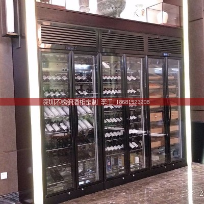 定制六开门黑钛金恒温恒湿雪茄柜