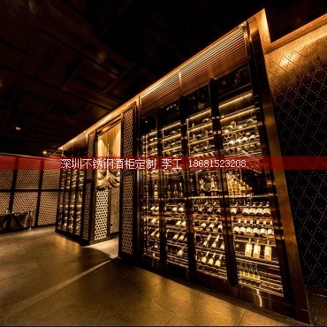 深圳欢乐海岸某高端日料定制不锈钢酒柜