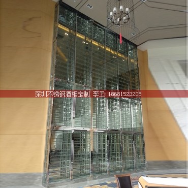 湖南吉首某五星级酒店定制不锈钢酒柜